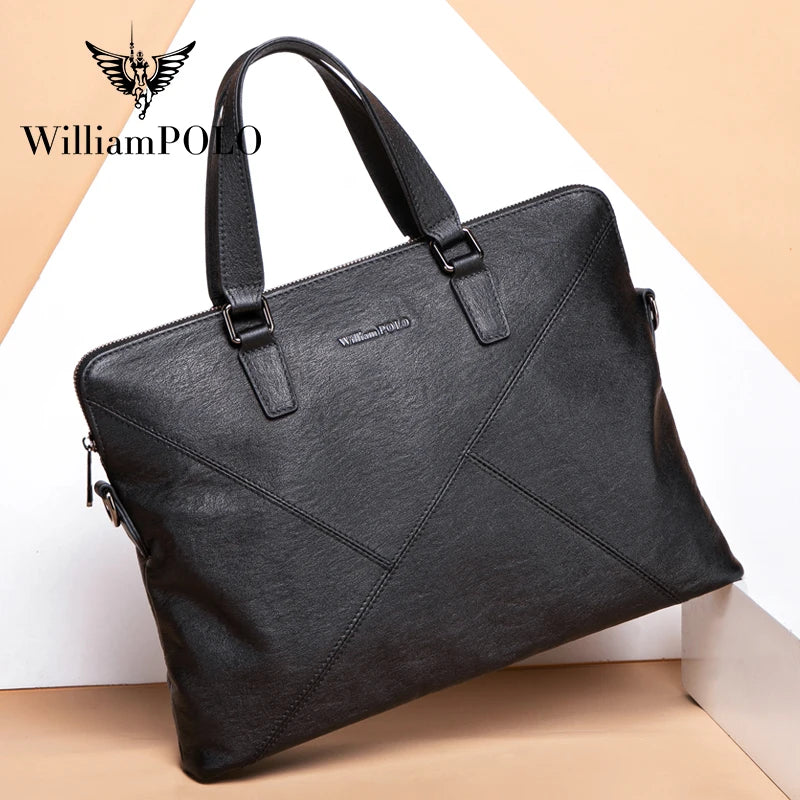 Pasta de Couro Masculina William Polo - Estilo All Black
