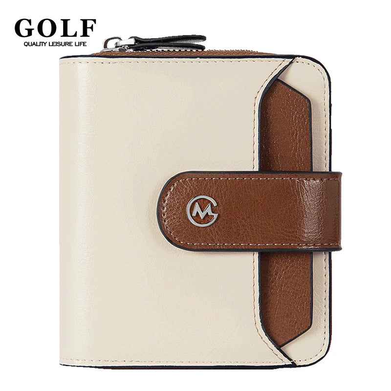 Carteira Feminina de Couro Golf- Estilo Retrô