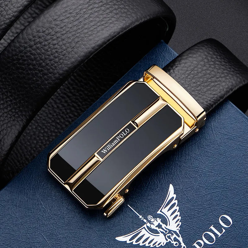 Cinto Masculino de Couro Cowhide William Polo Luxe
