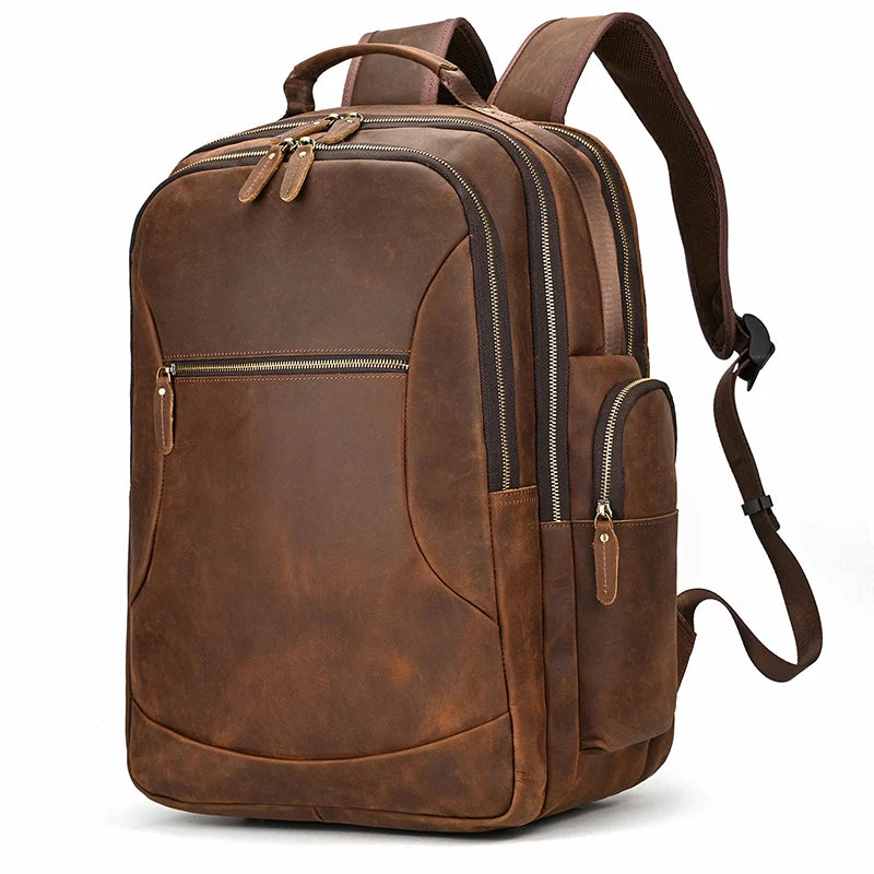 Mochila Masculina de Couro Genuíno para Notebook 17– Modelo Executivo FACILITYVIDA