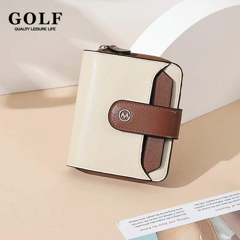 Carteira Feminina de Couro Golf- Estilo Retrô