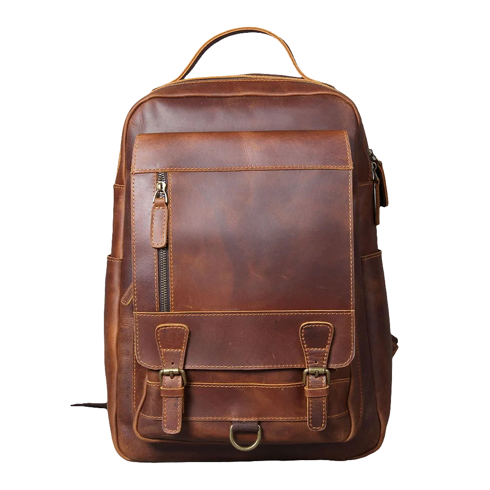 Mochila Masculina de Couro Legítimo para Notebook – Modelo Clássico Premium!
