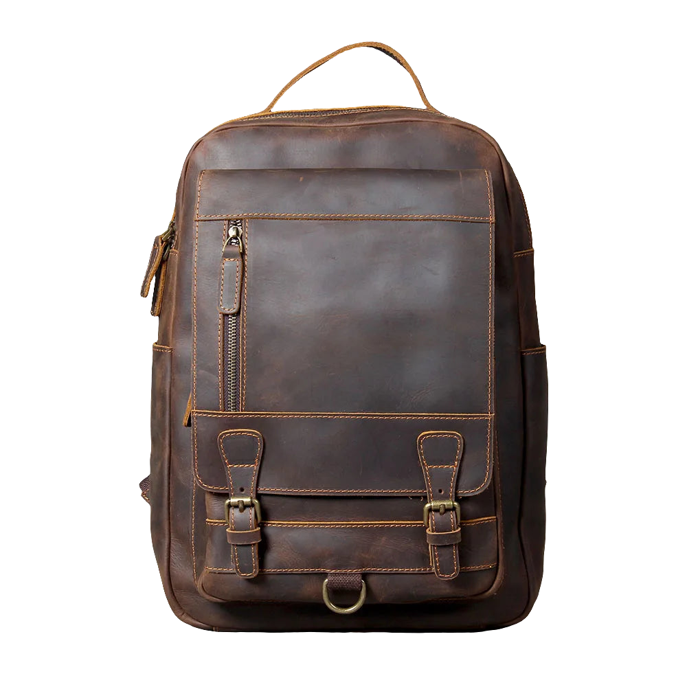 Mochila Masculina de Couro Legítimo para Notebook – Modelo Clássico Premium!