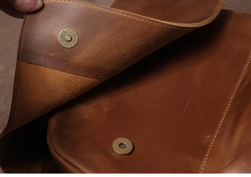 Mochila de Couro Genuíno Vintage Prime