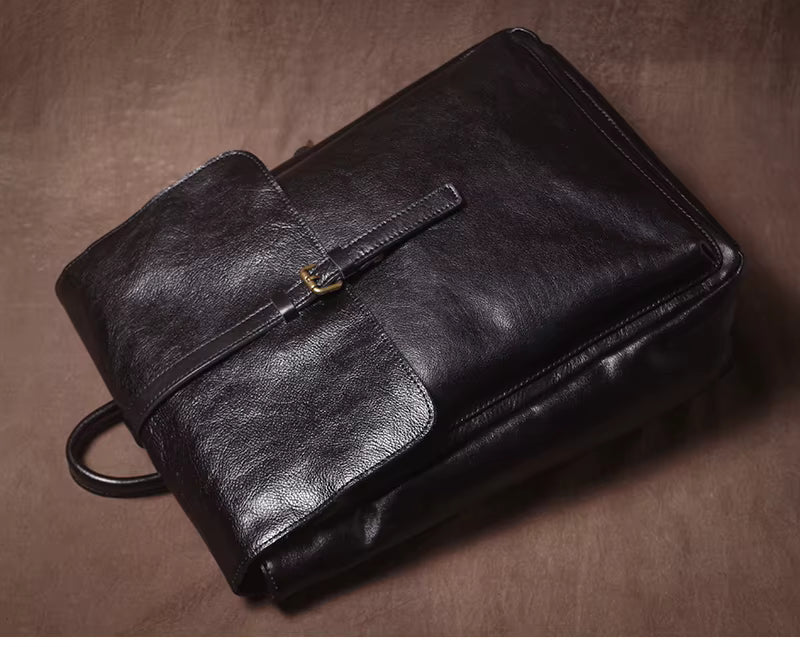 Mochila de Couro Legítimo Linha Prime Retro