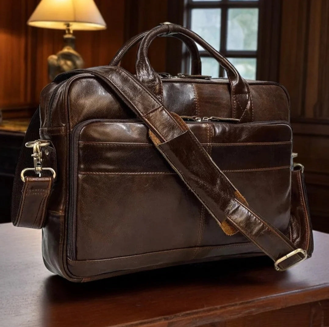 Maleta Masculina de Couro Legítimo – Modelo Prime