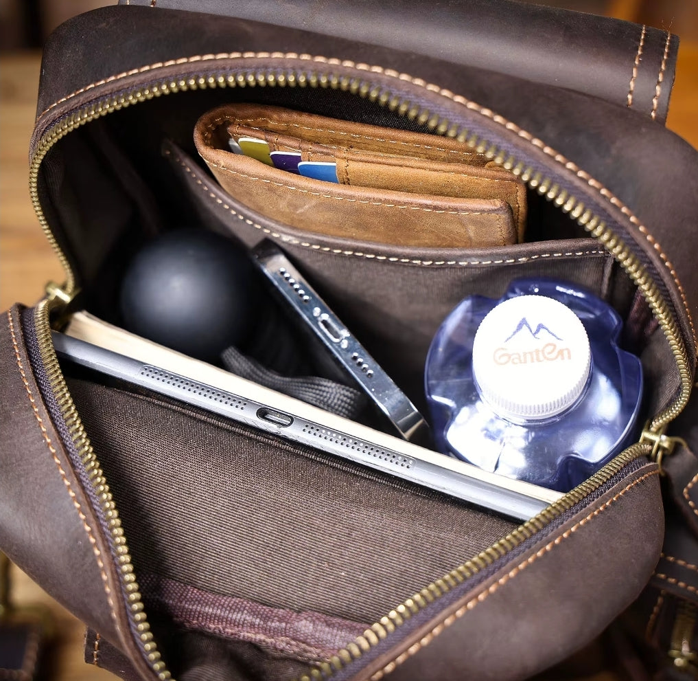 Bolsa Transversal Masculina Prime de Couro Legítimo