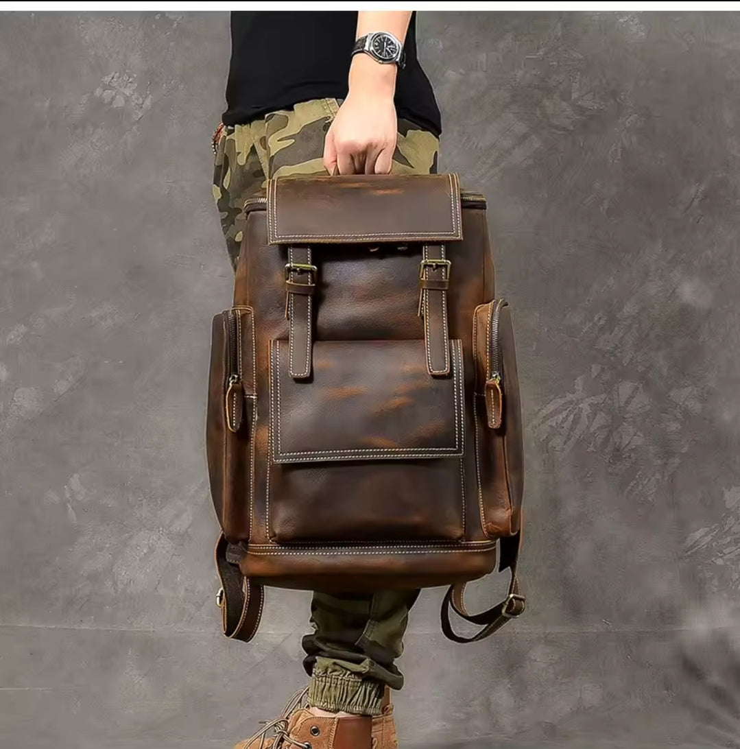 Mochila Masculina de Couro Legítimo para Notebook – Modelo Horse!
