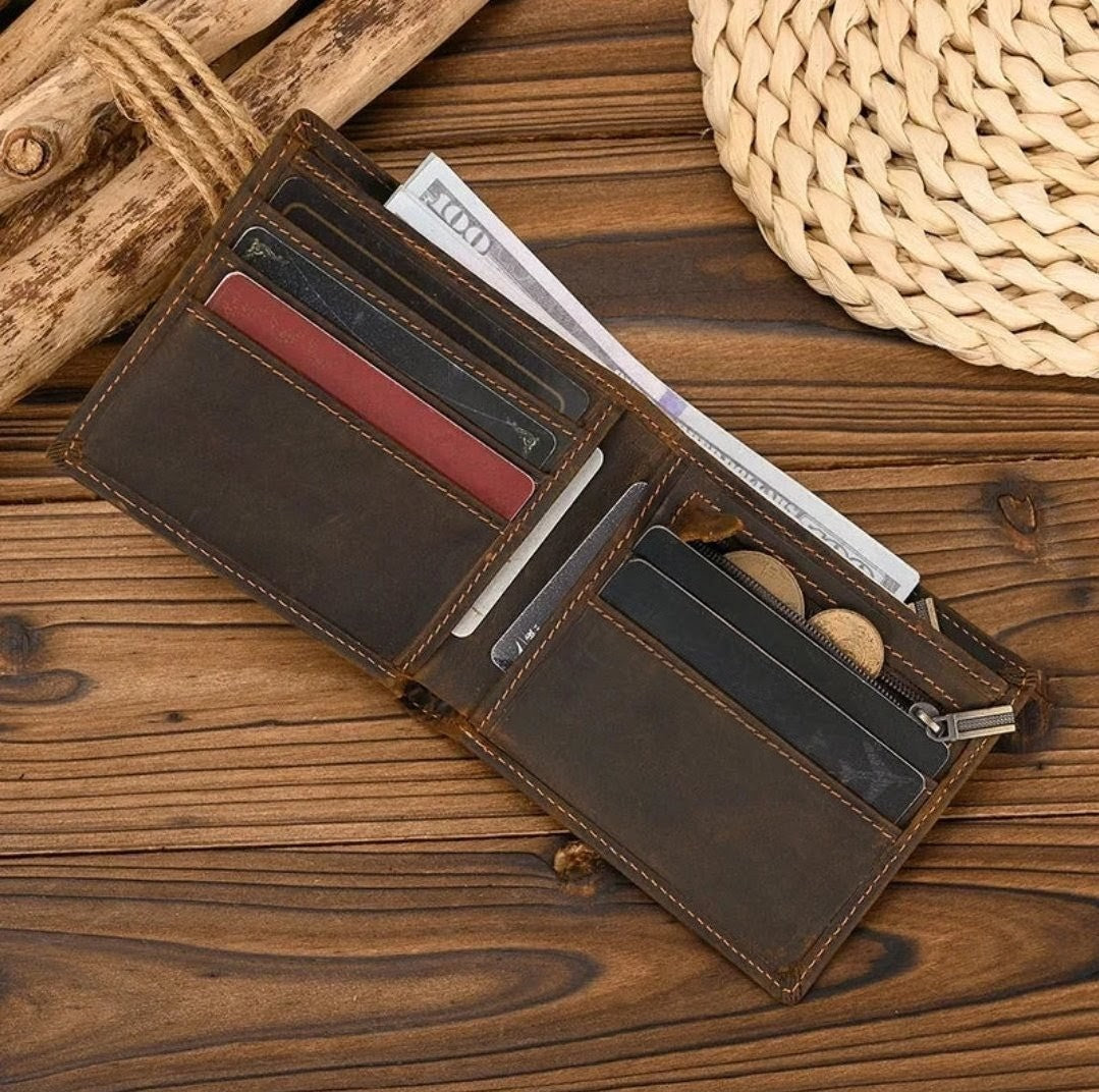 Carteira Masculina de Couro Genuíno – Modelo Minimalist