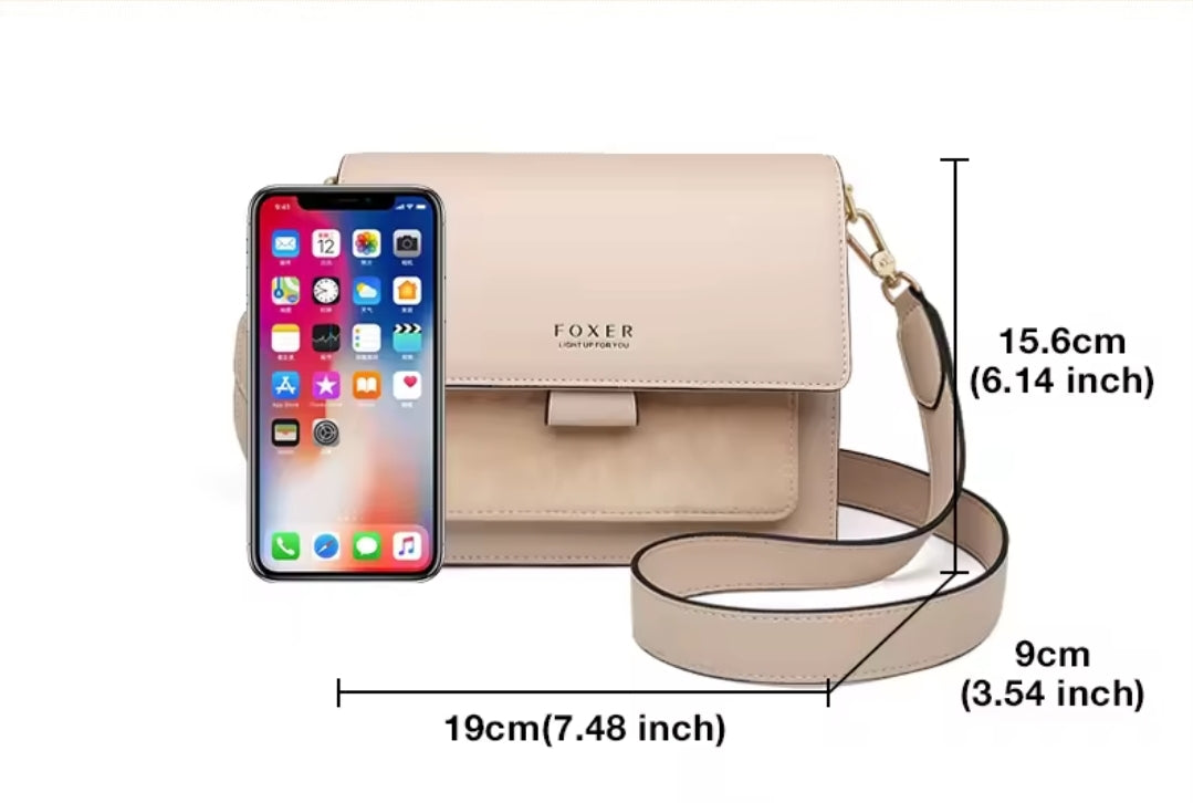 Bolsa Feminina de Couro Foxer – Modelo Compact Elegance