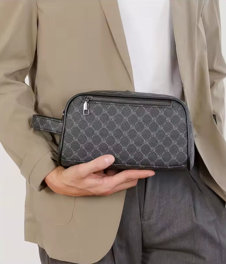 Nécessaire Masculina de Couro Impermeável – Modelo Italiano