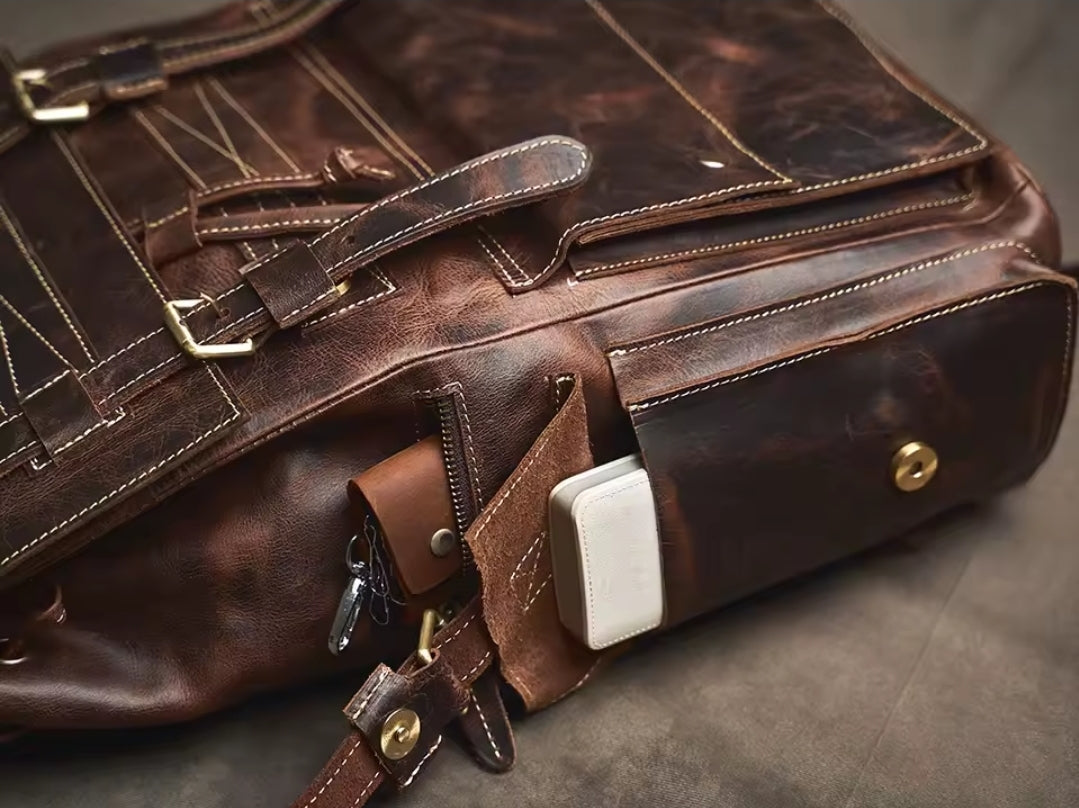 Mochila de Couro Genuíno Edição Prime Vanguard