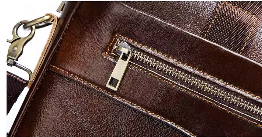 Pasta Masculina de Couro Legítimo para Notebook – Modelo Executivo