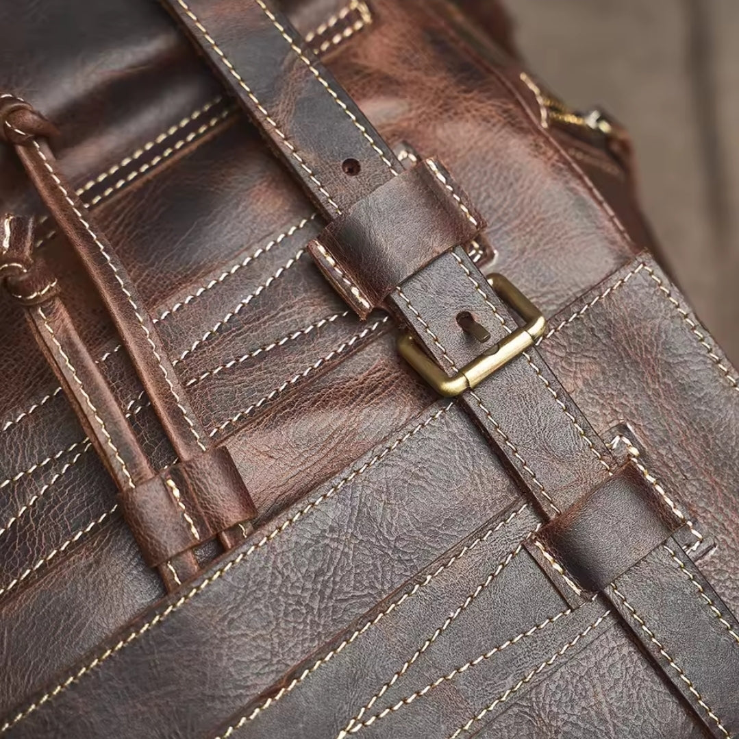 Mochila de Couro Genuíno Edição Prime Vanguard