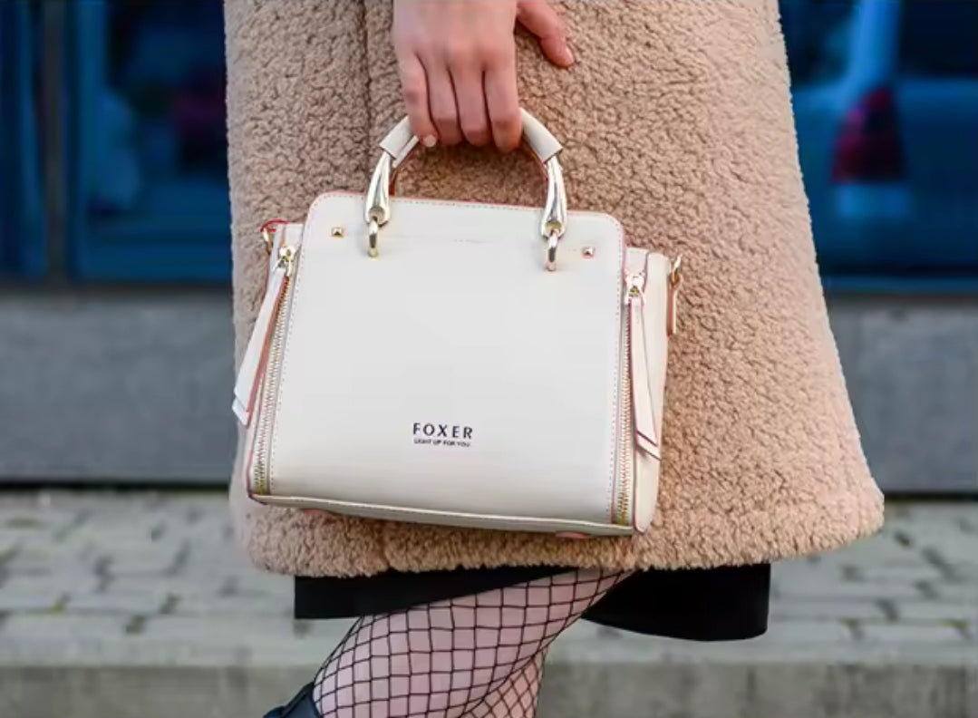 Bolsa Feminina Foxer de Couro Personalizado Premium-Modelo Bolsa de Mão