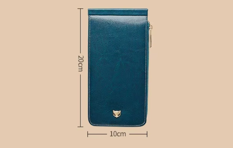 Carteira Feminina de Couro Porta Cartões Modelo Foxer Slim