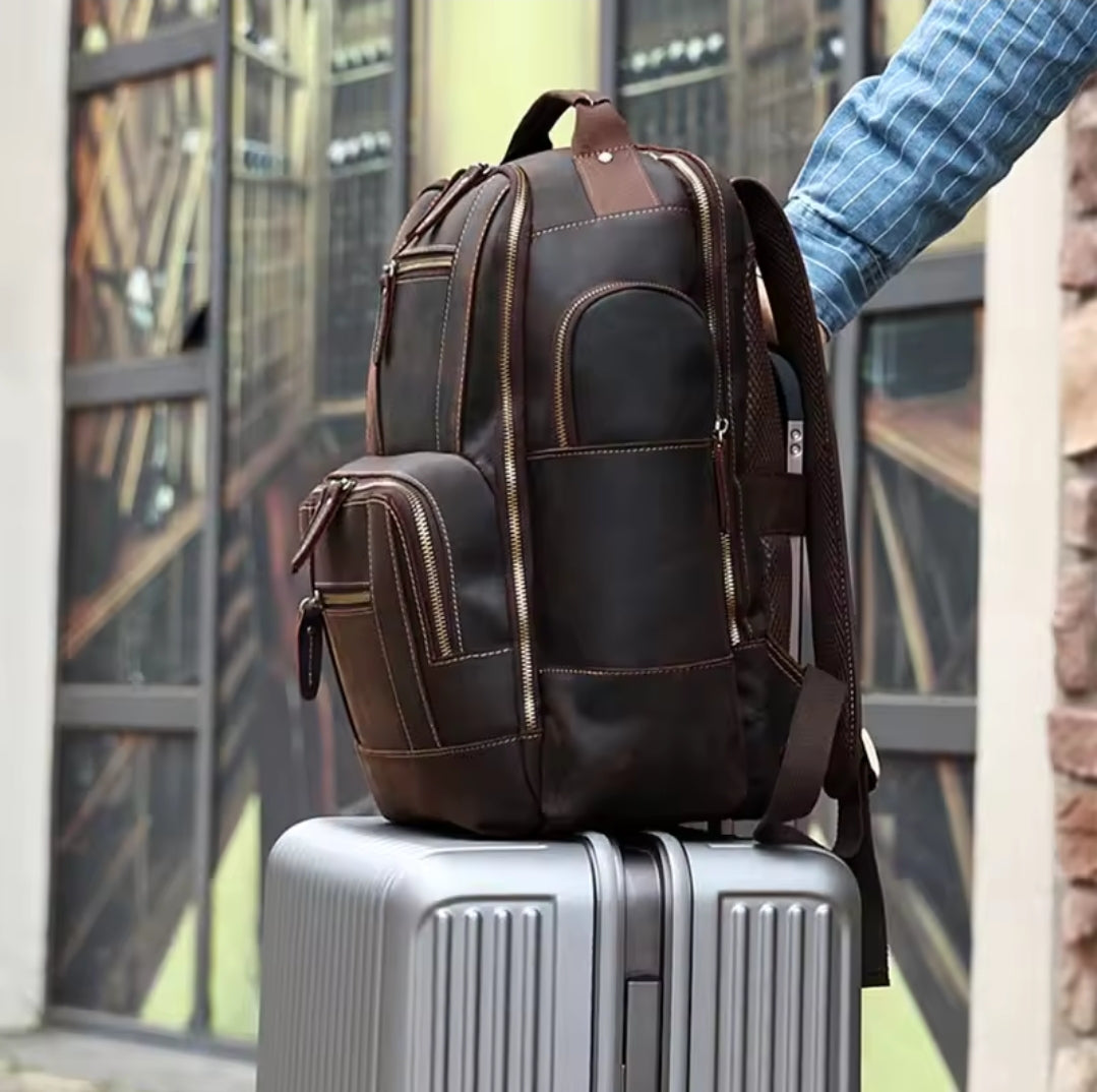 Mochila de Couro para Notebook – Modelo Big Confort
