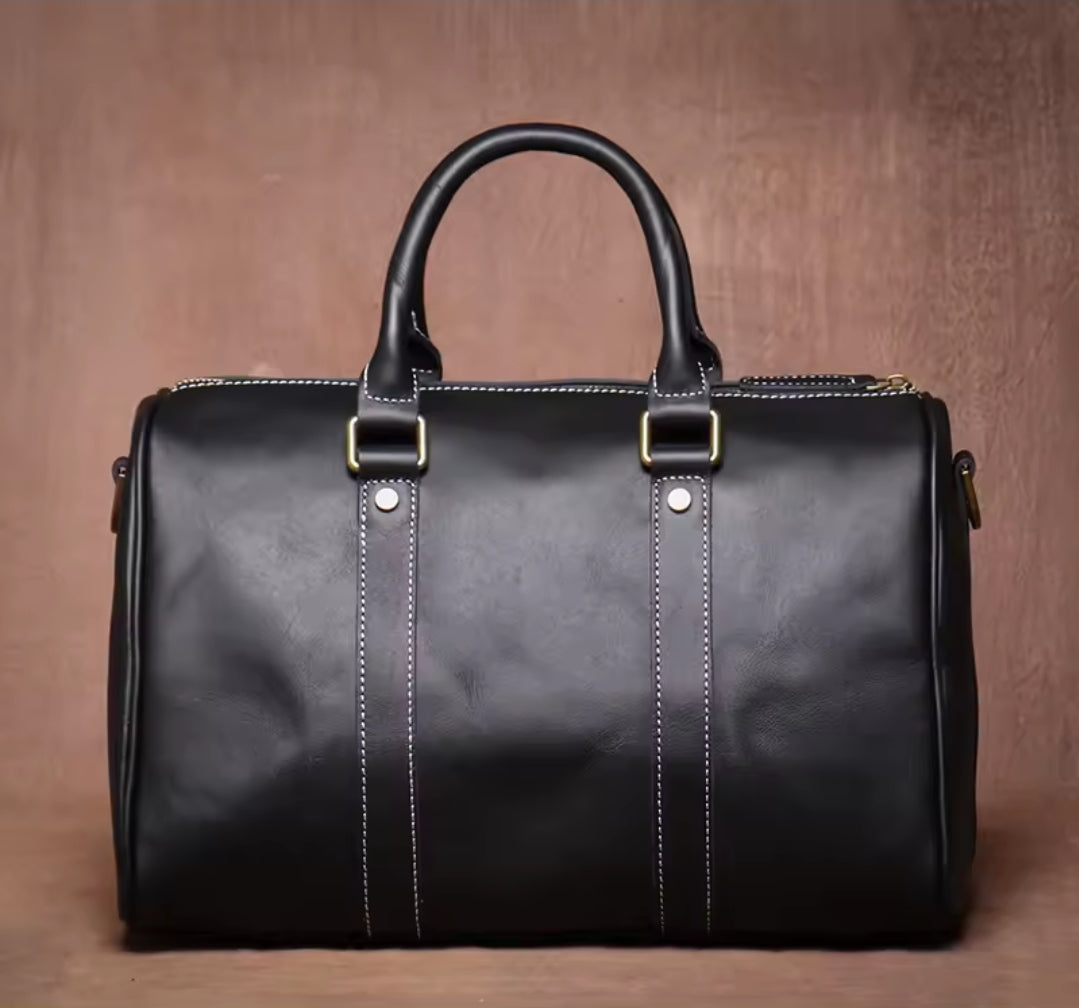 Mala Executiva de Couro Genuíno – Modelo Streamlined