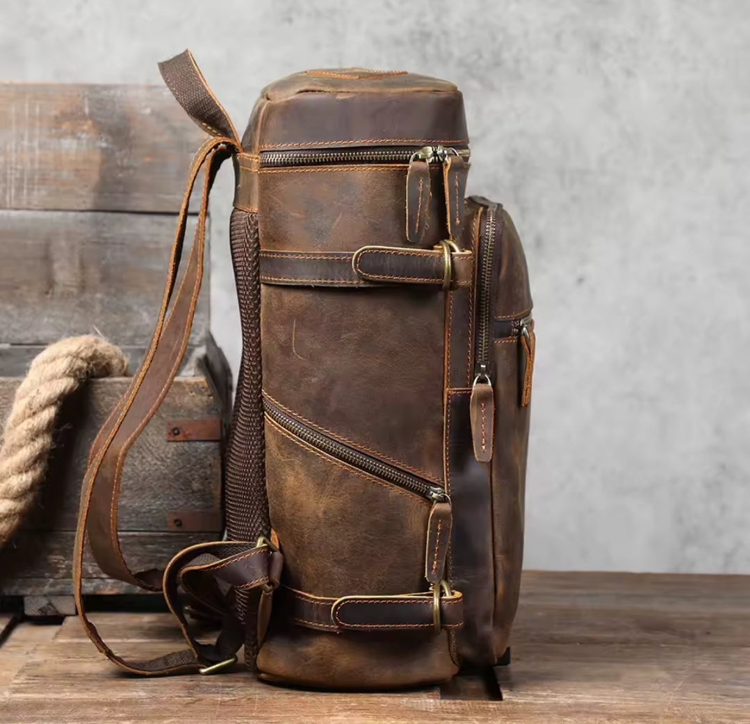 Mochila de Couro Legítimo Prime Traveller