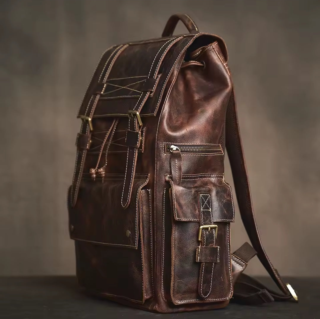 Mochila de Couro Genuíno Edição Prime Vanguard