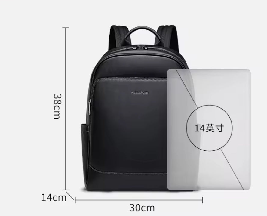 Mochila de Couro para Notebook William Polo - Modelo Casual!