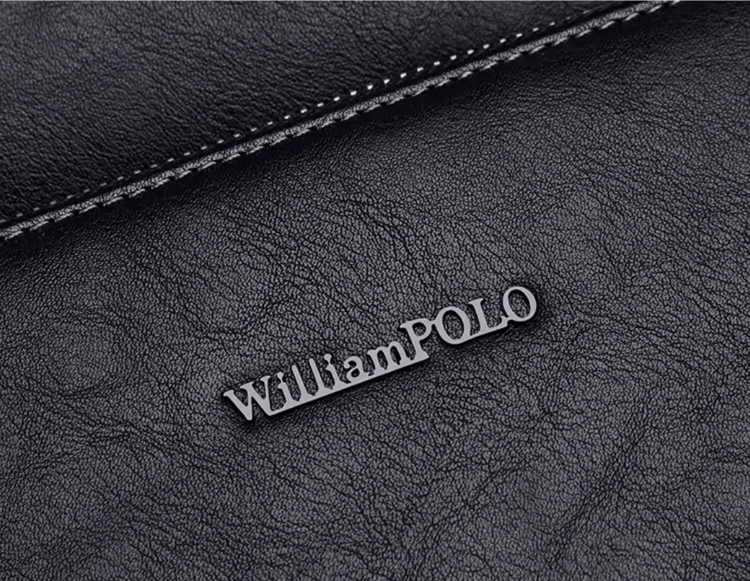 Mochila de Couro para Notebook William Polo - Modelo Casual!