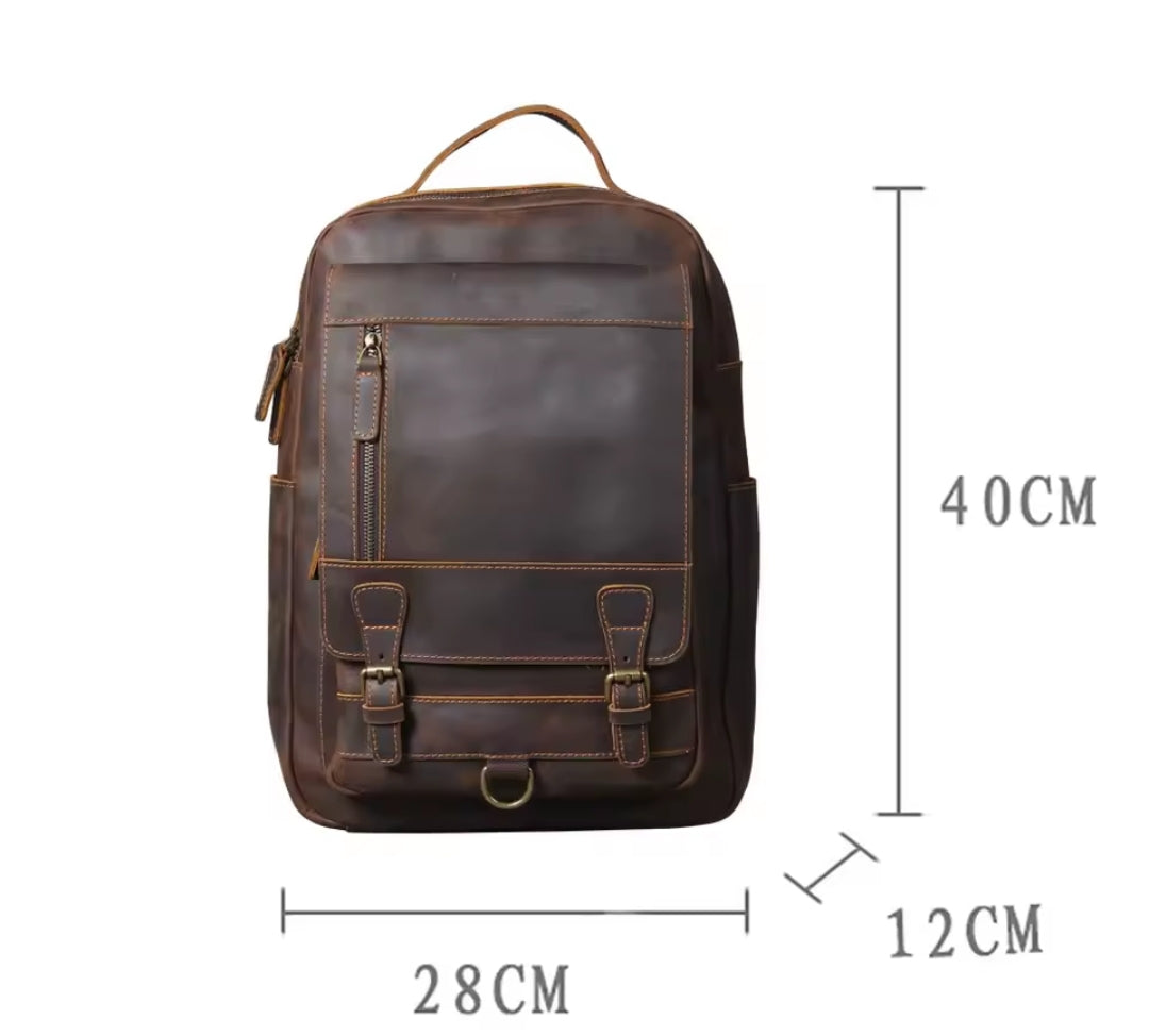 Mochila Masculina de Couro Legítimo para Notebook – Modelo Clássico Premium!