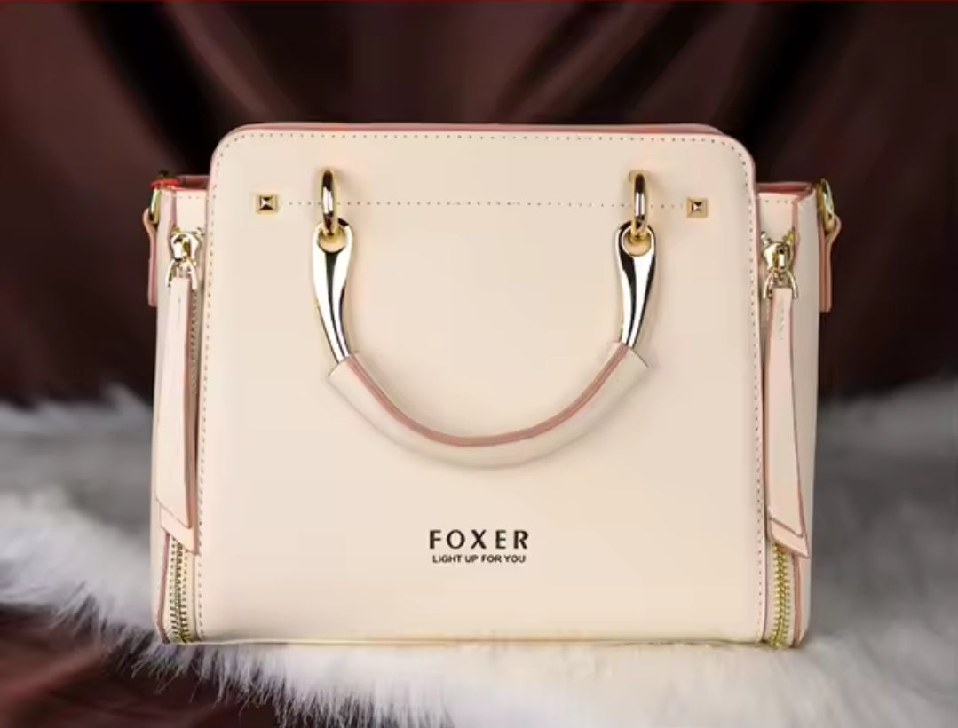 Bolsa Feminina Foxer de Couro Personalizado Premium-Modelo Bolsa de Mão