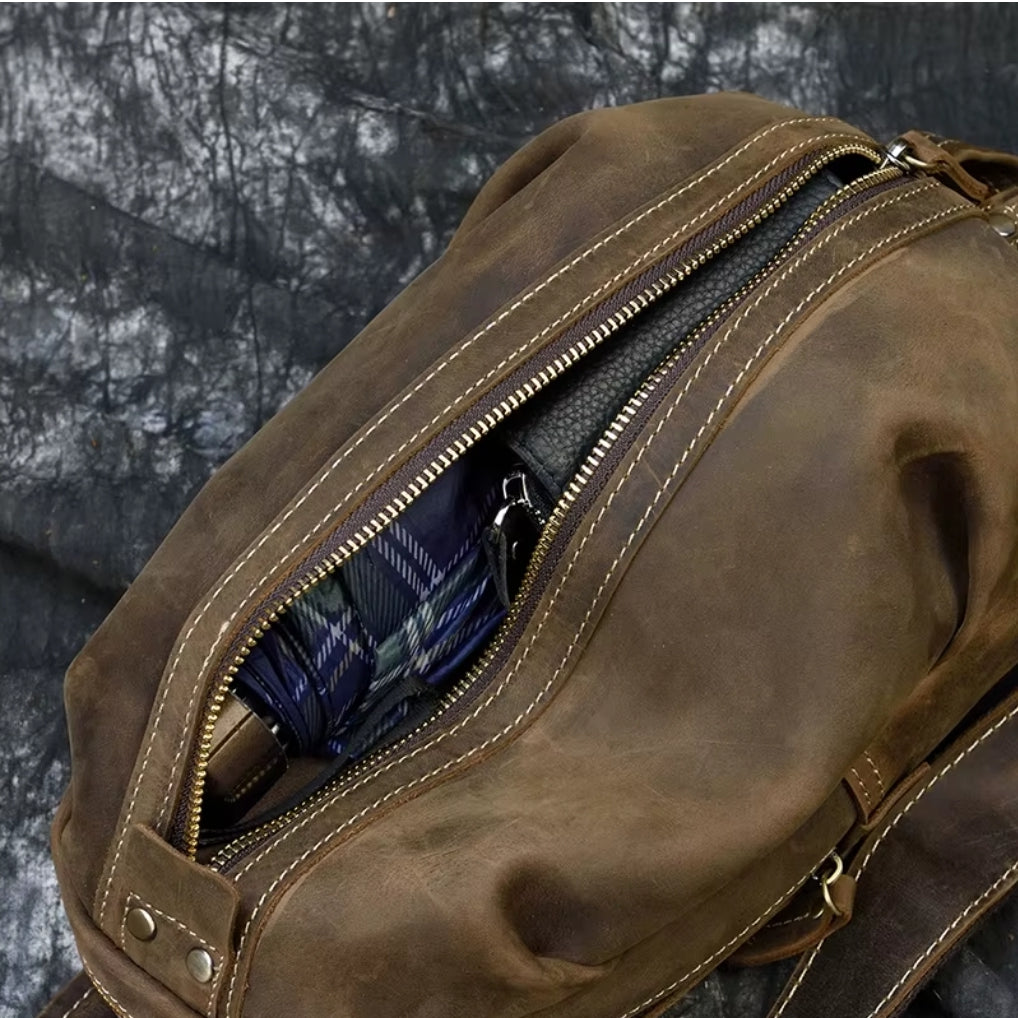 Bolsa Transversal Masculina de Couro Legítimo Vertex