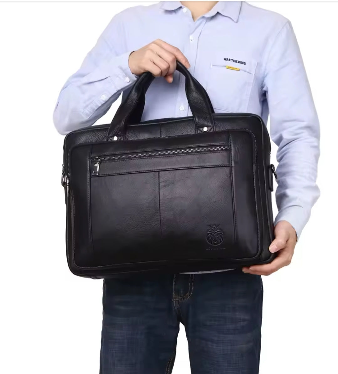 Pasta de Couro Masculina para Notebook – Modelo Executivo Cowhide