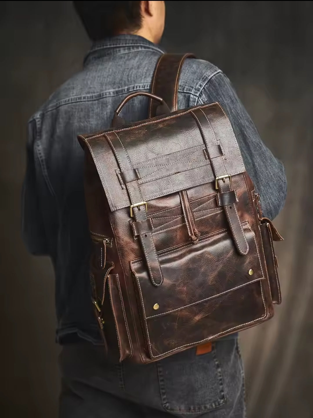 Mochila de Couro Genuíno Edição Prime Vanguard