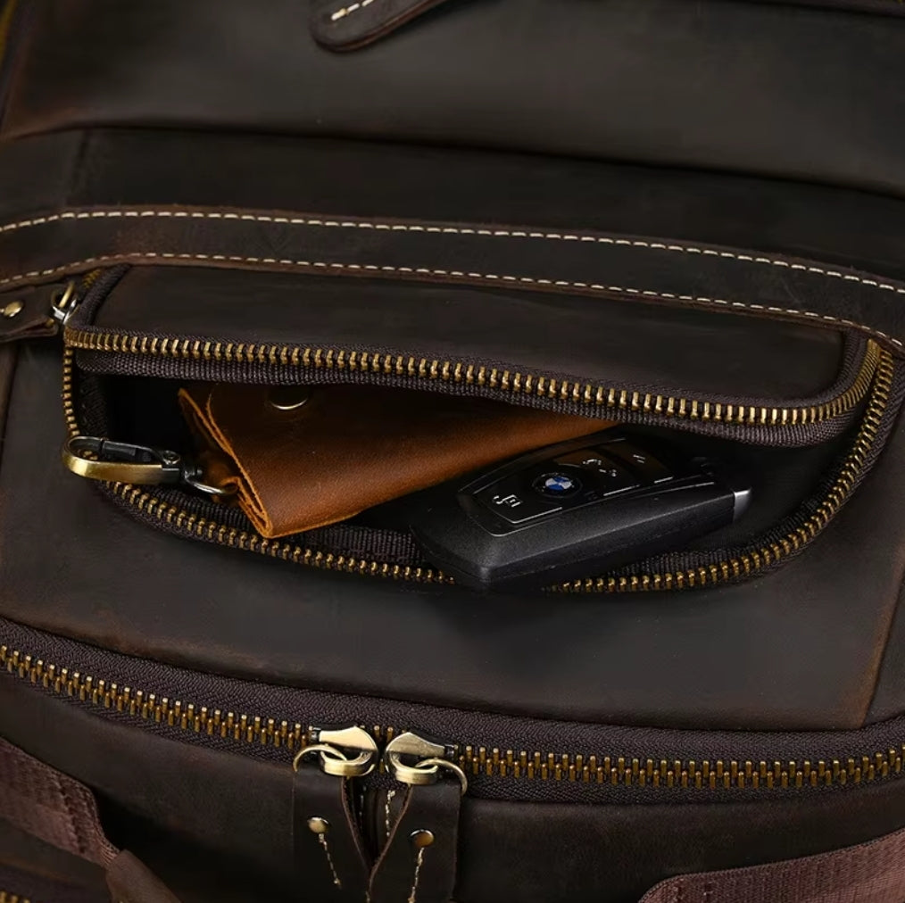 Mochila de Couro Masculina Executiva Prime para Notebook!