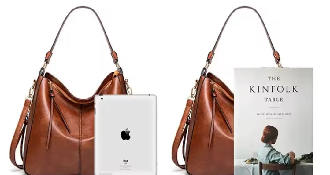 Bolsa Feminina de Couro Impermeável - Modelo Tote + Carteira de Brinde!