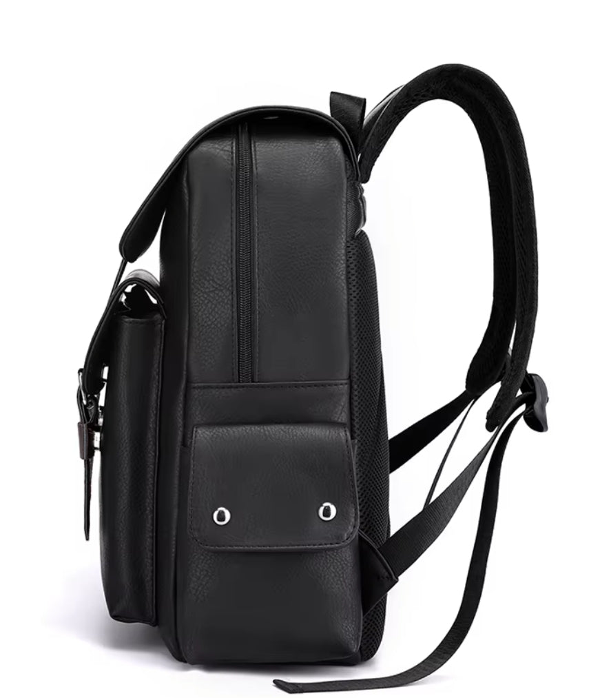Mochila Masculina de Couro Vintage Britânica
