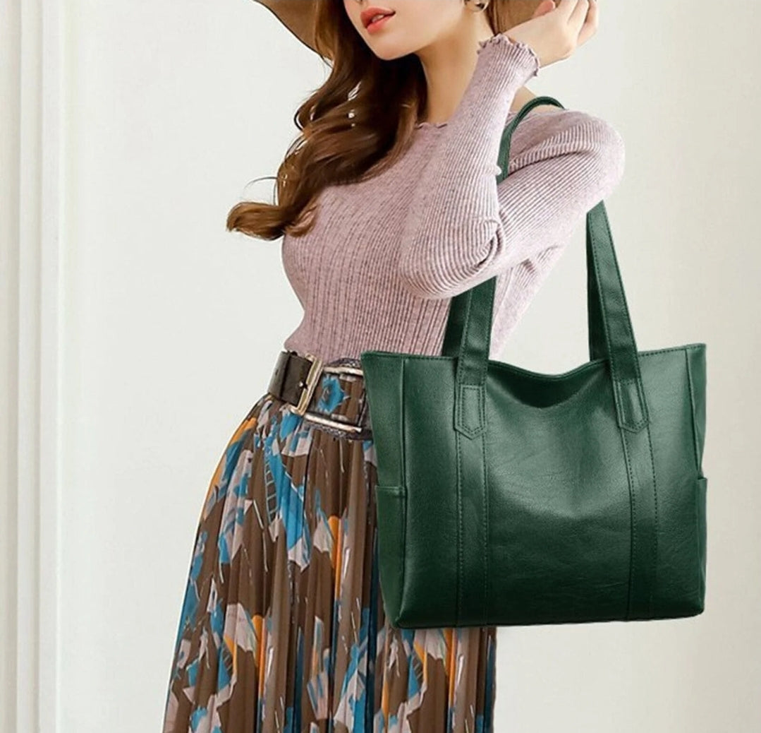 Bolsa Feminina de Couro Legítimo - Modelo Europeu