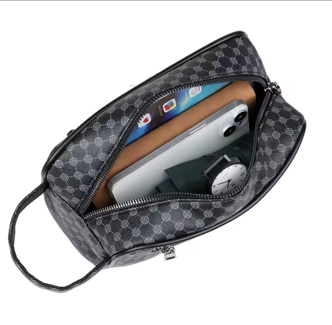 Nécessaire Masculina de Couro Impermeável – Modelo Italiano
