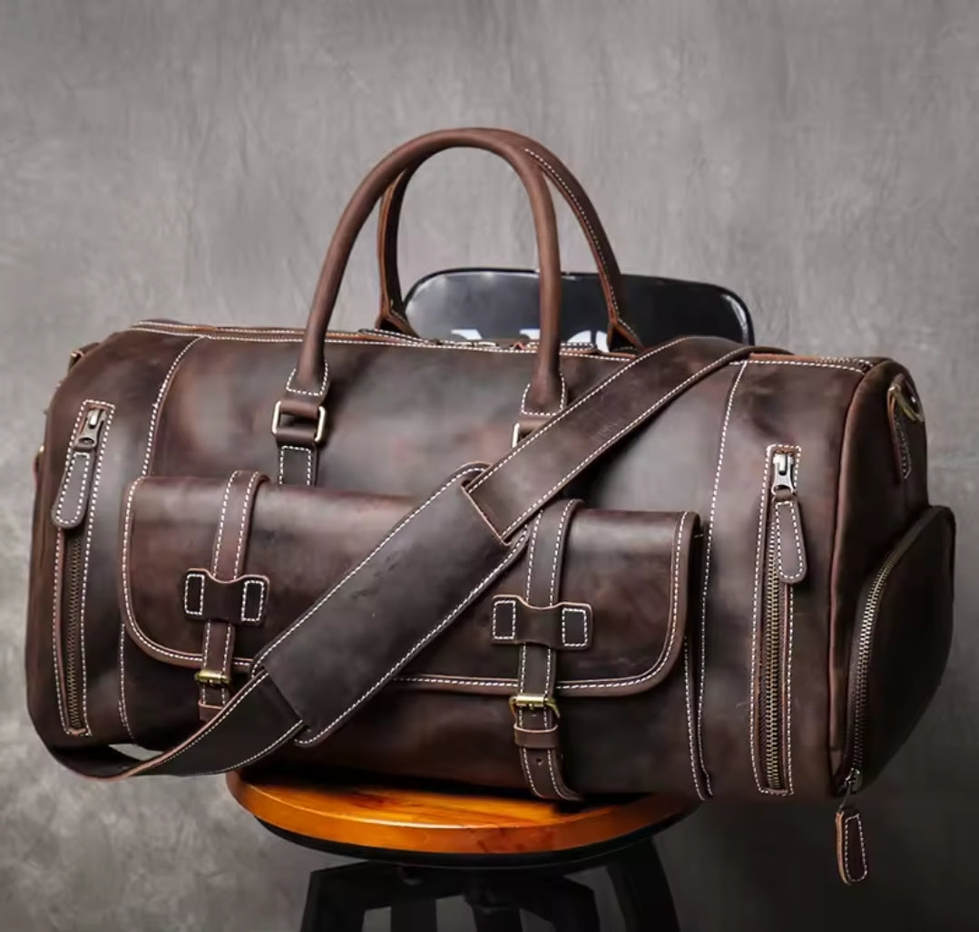 Mala de Viagem Executiva de Couro Legítimo - Modelo Premium!