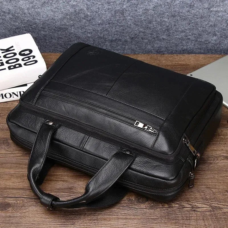 Pasta de Couro Masculina para Notebook – Modelo Executivo Cowhide