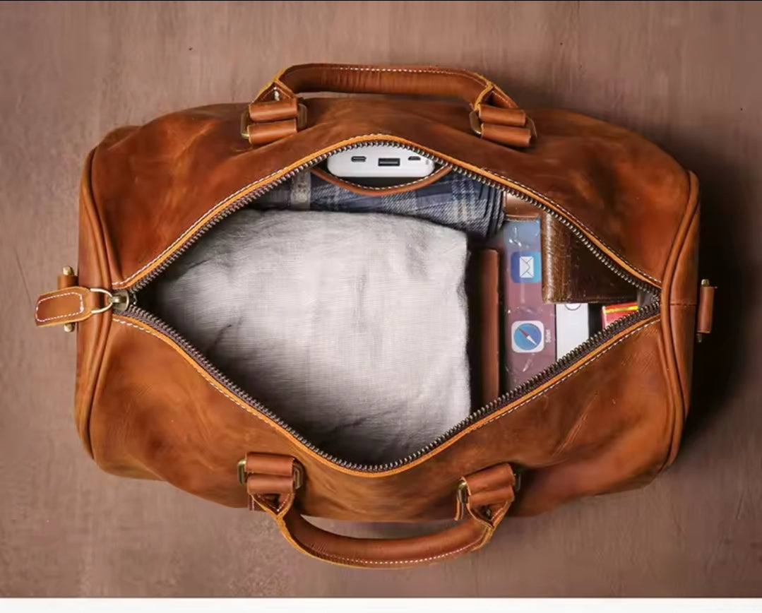 Mala Executiva de Couro Genuíno – Modelo Streamlined