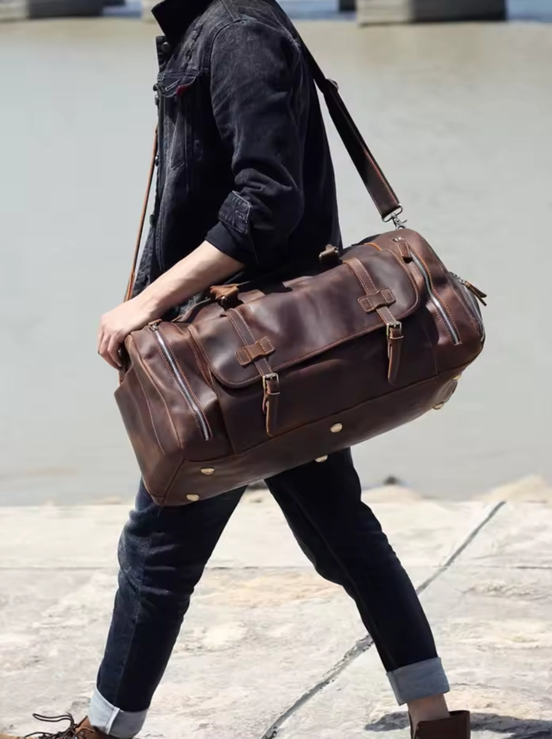 Mala de Viagem Executiva de Couro Legítimo - Modelo Premium!