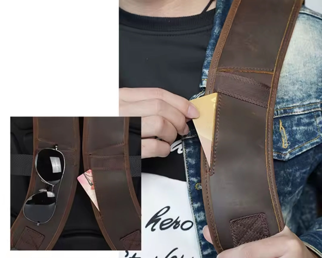 Mochila Masculina de Couro Genuíno para Notebook 17– Modelo Executivo FACILITYVIDA
