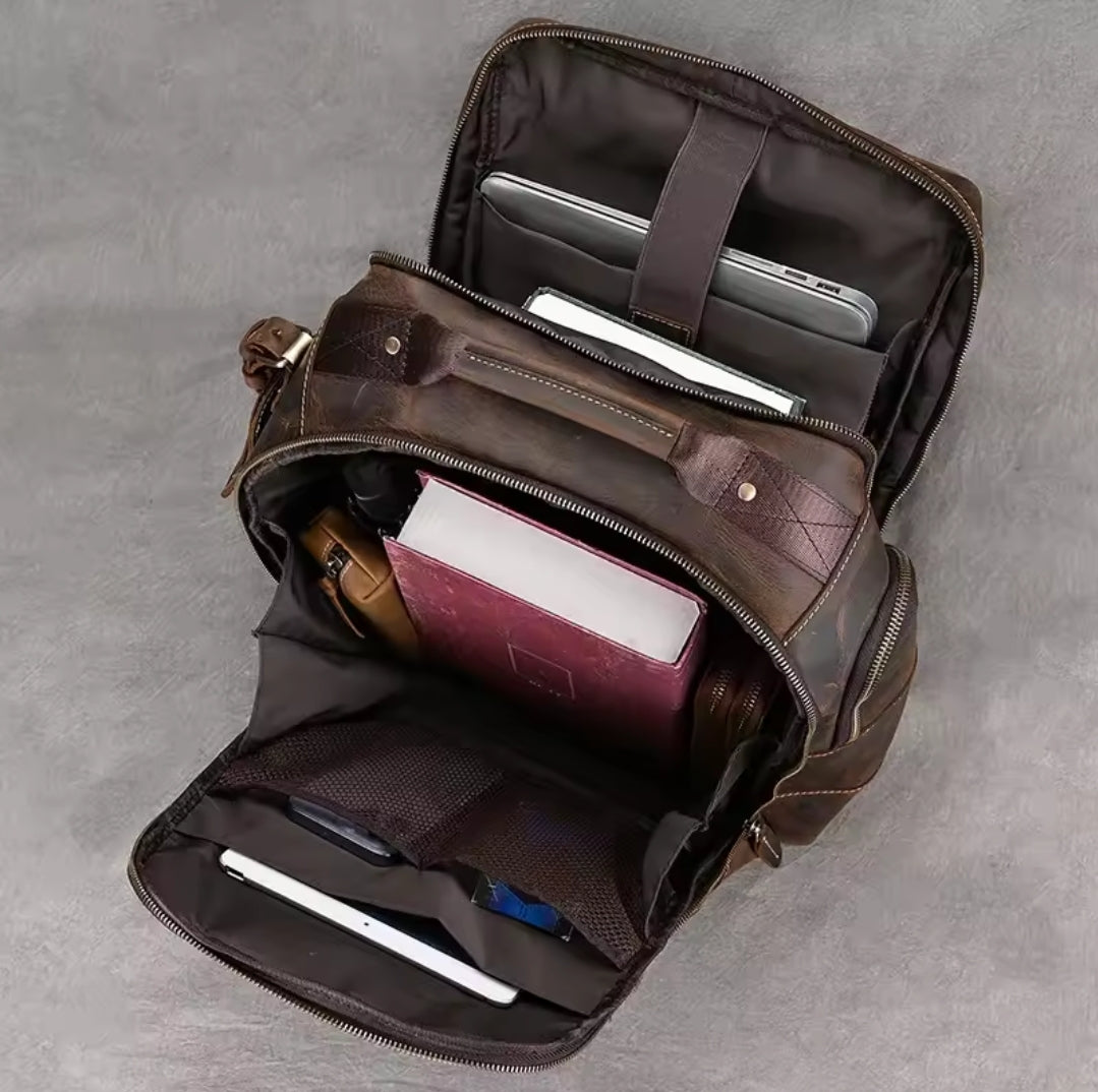 Mochila de Couro para Notebook – Modelo Big Confort