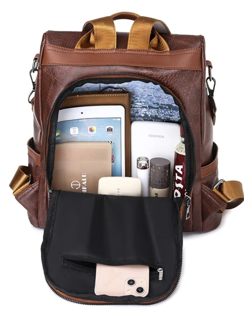 Mochila Feminina de Couro – Modelo Safe