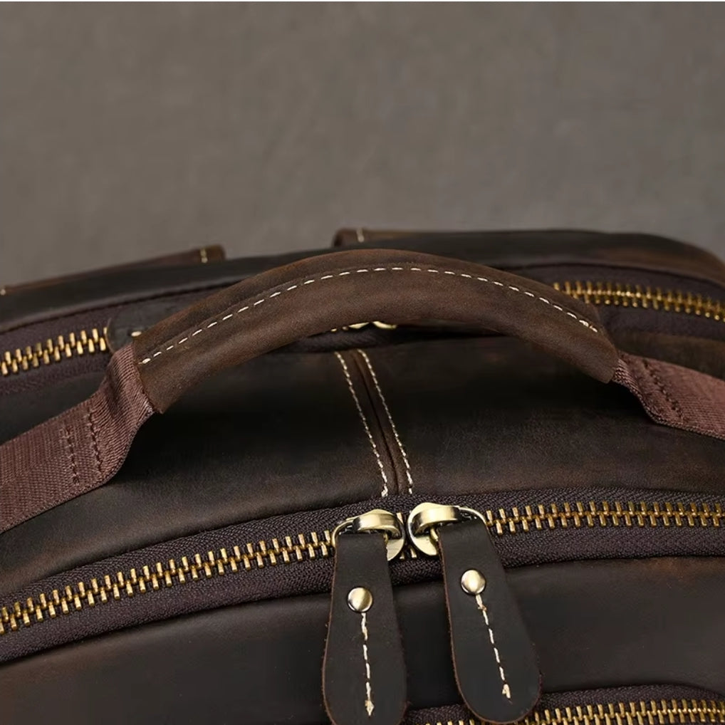 Mochila de Couro Masculina Executiva Prime para Notebook!