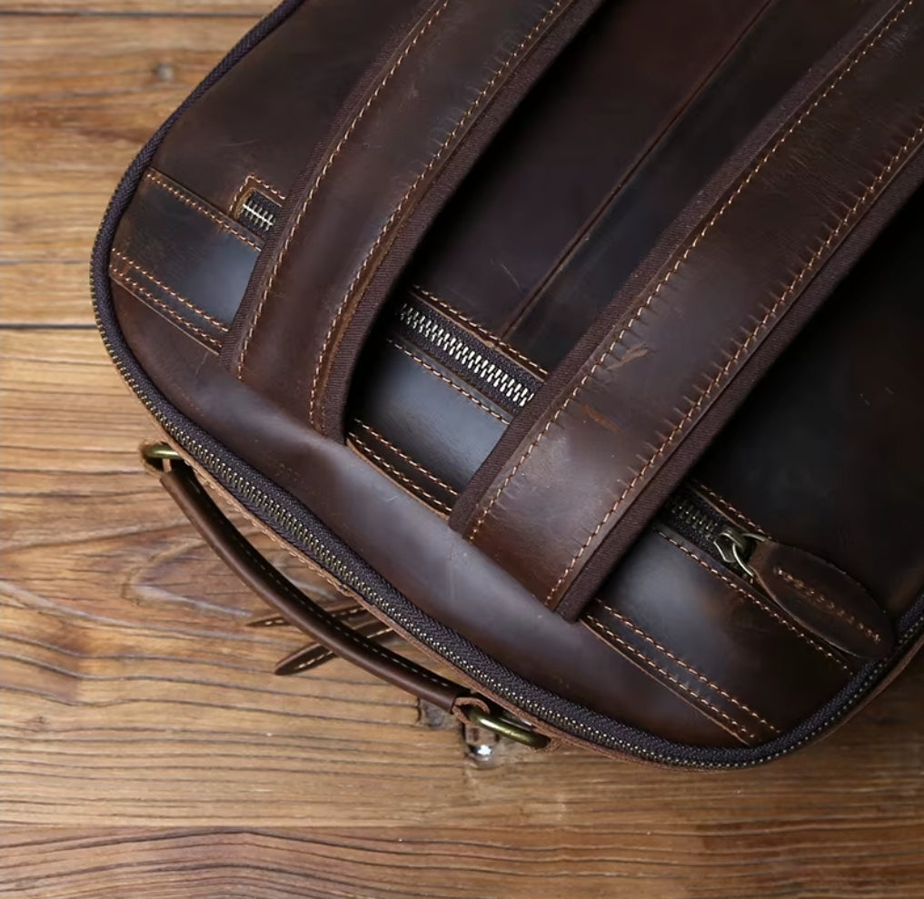 Mochila em Couro Legítimo Vintage Prime