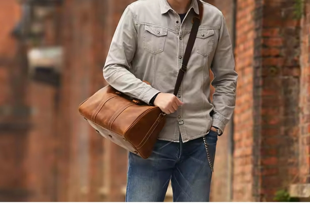 Mala Executiva de Couro Genuíno – Modelo Streamlined