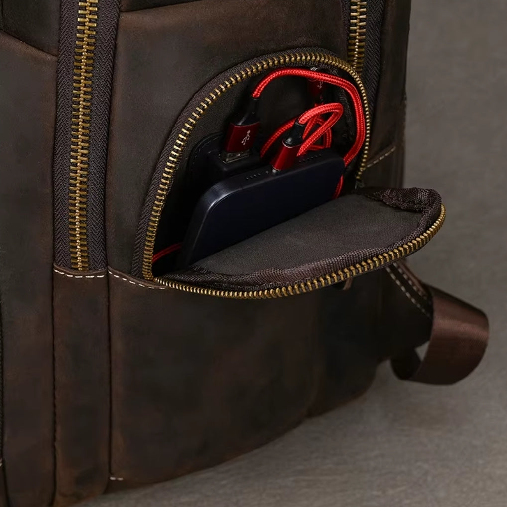Mochila de Couro Masculina Executiva Prime para Notebook!