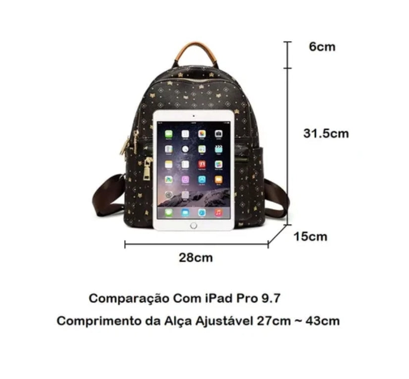 Mochila Feminina Foxer Estampada