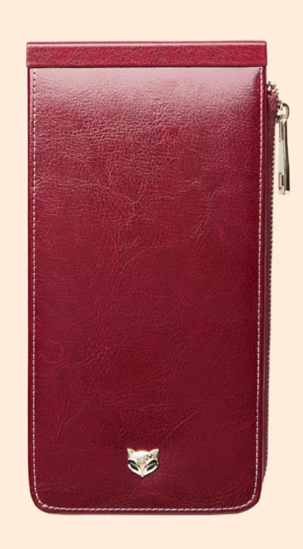 Carteira Feminina de Couro Porta Cartões Modelo Foxer Slim