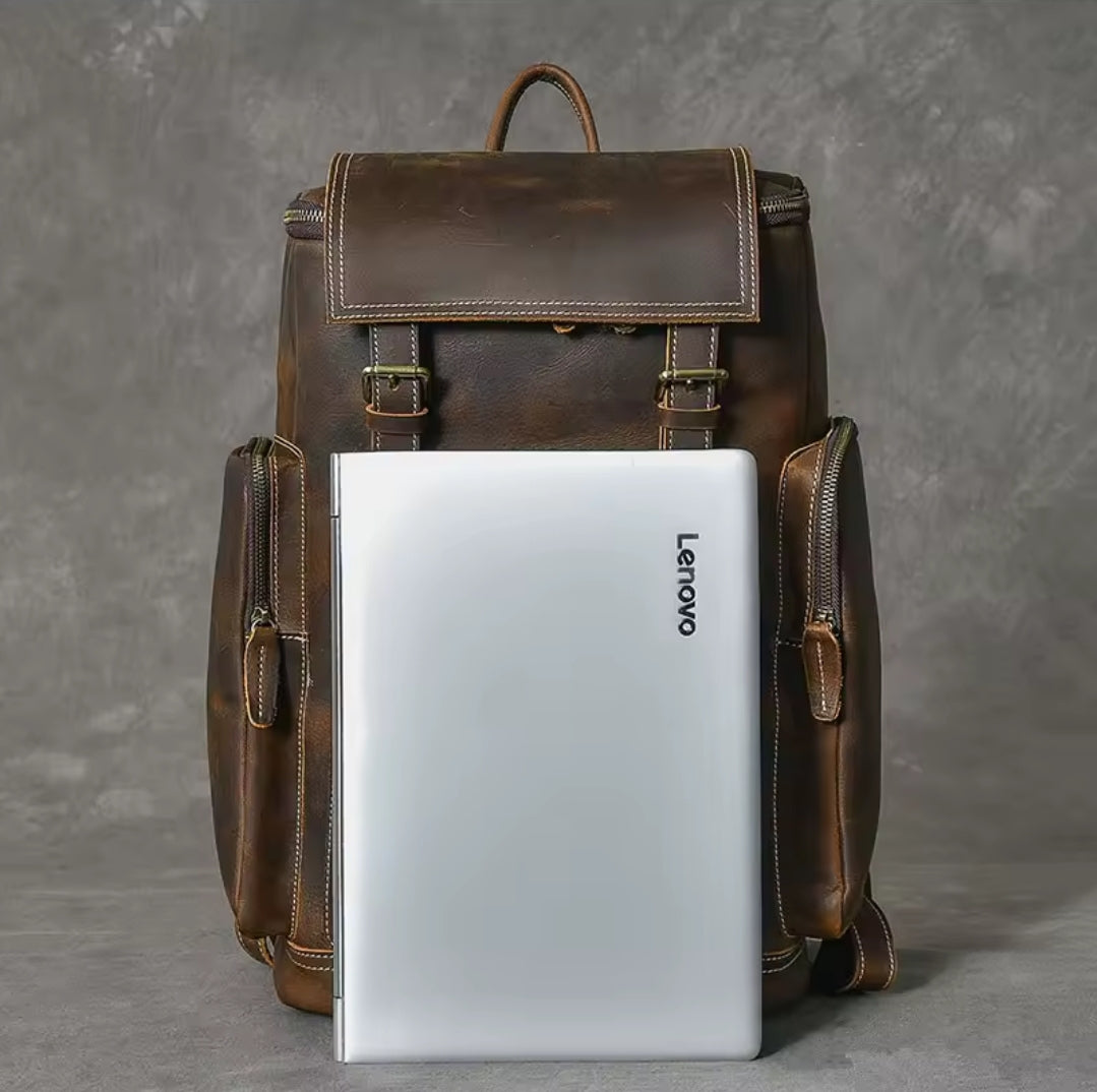 Mochila Masculina de Couro Legítimo para Notebook – Modelo Horse!